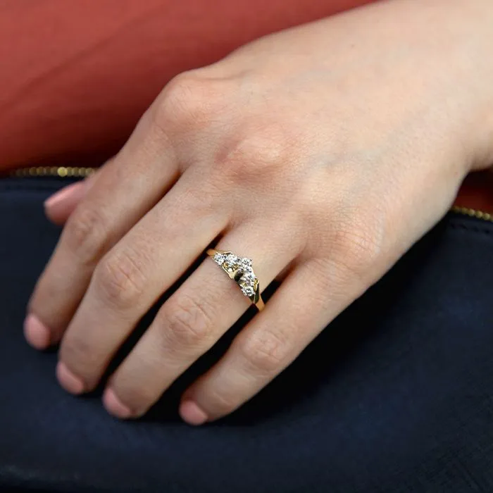 0.45 Carat Diamond Curved Eternity Ring in 18ct Yellow Gold