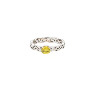 10k White Gold with Yellow Sapphire 'Shin'  Ring