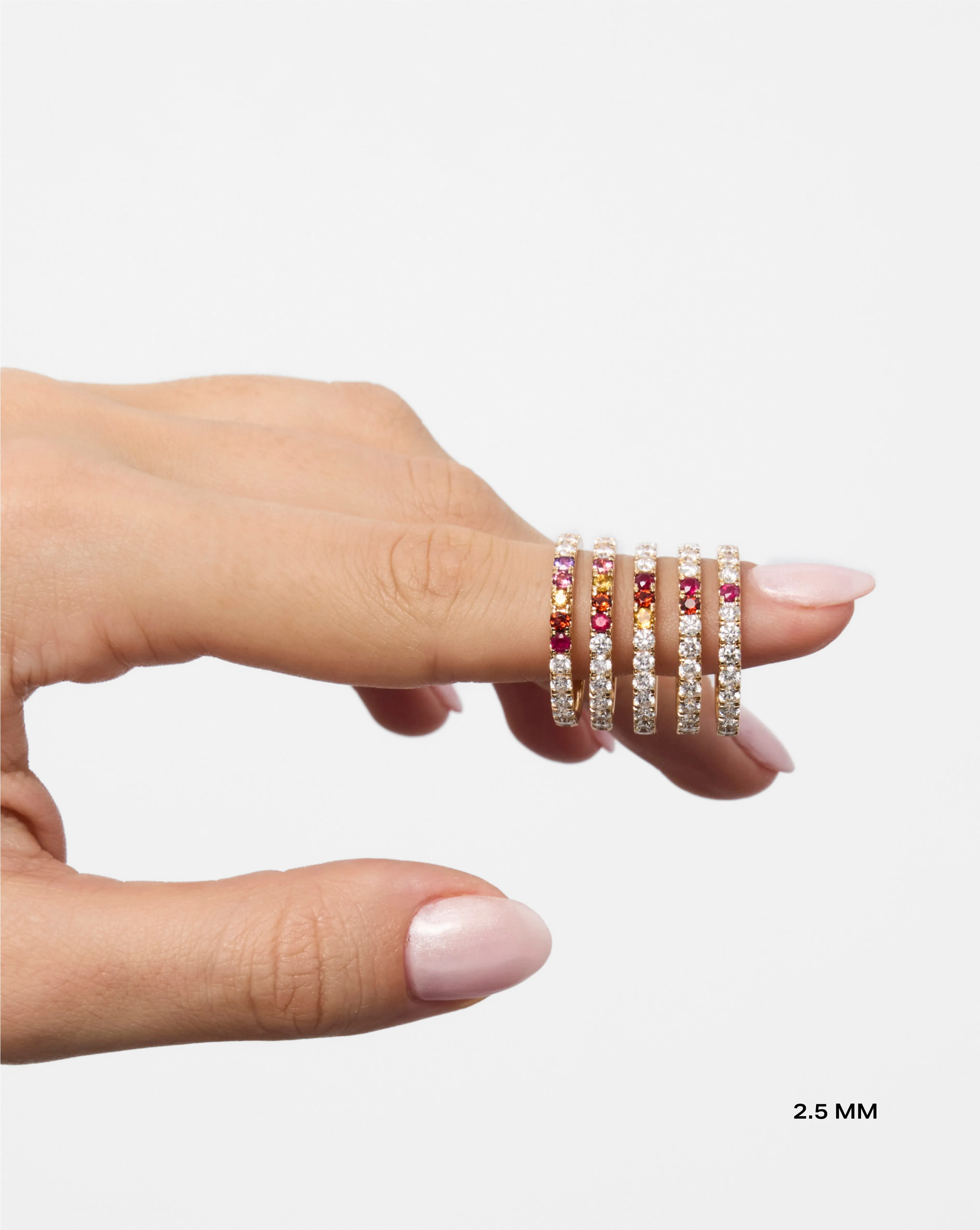 1.3 mm Personalized Perfect Pavé Diamond Ring