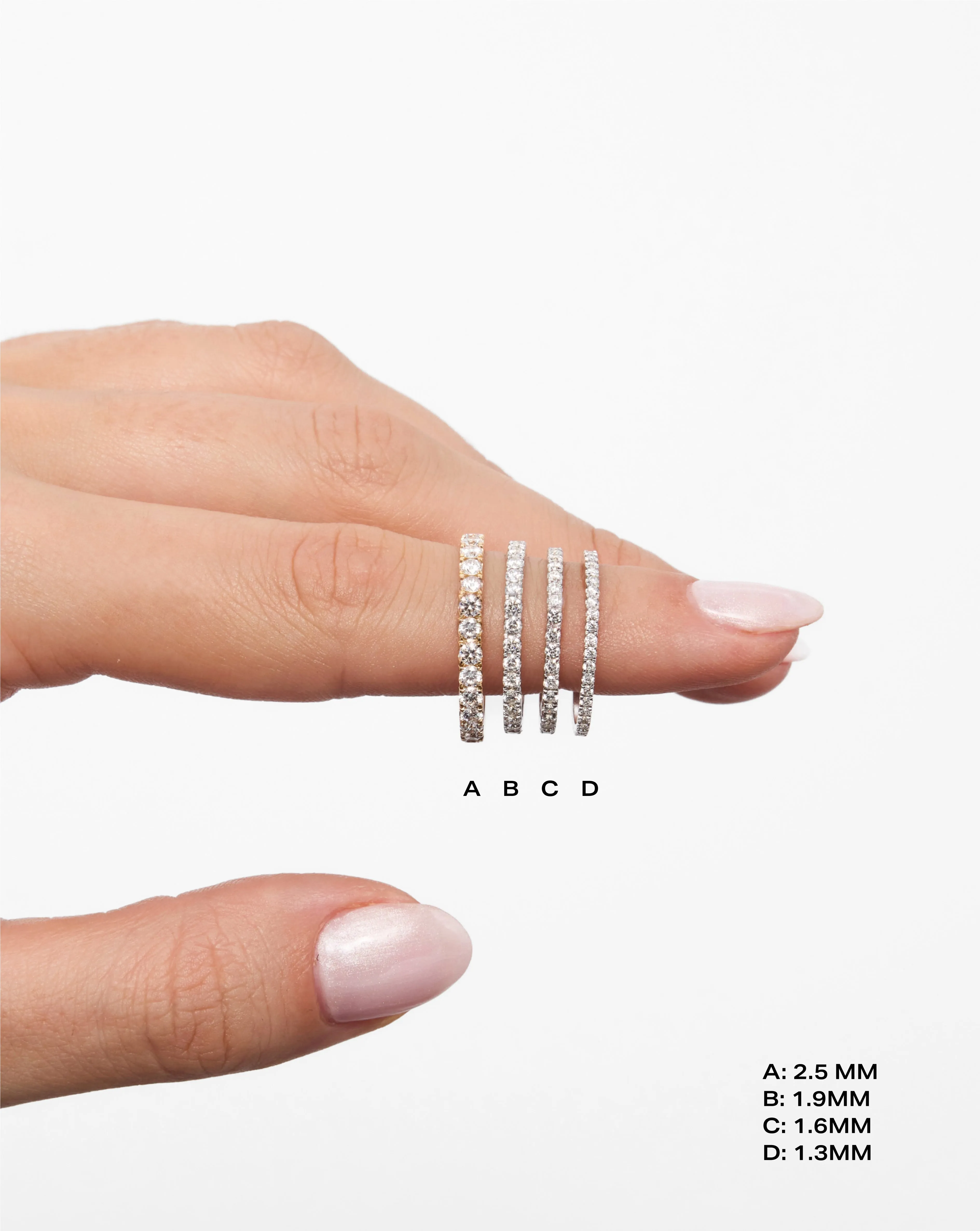 1.3 mm Personalized Perfect Pavé Diamond Ring