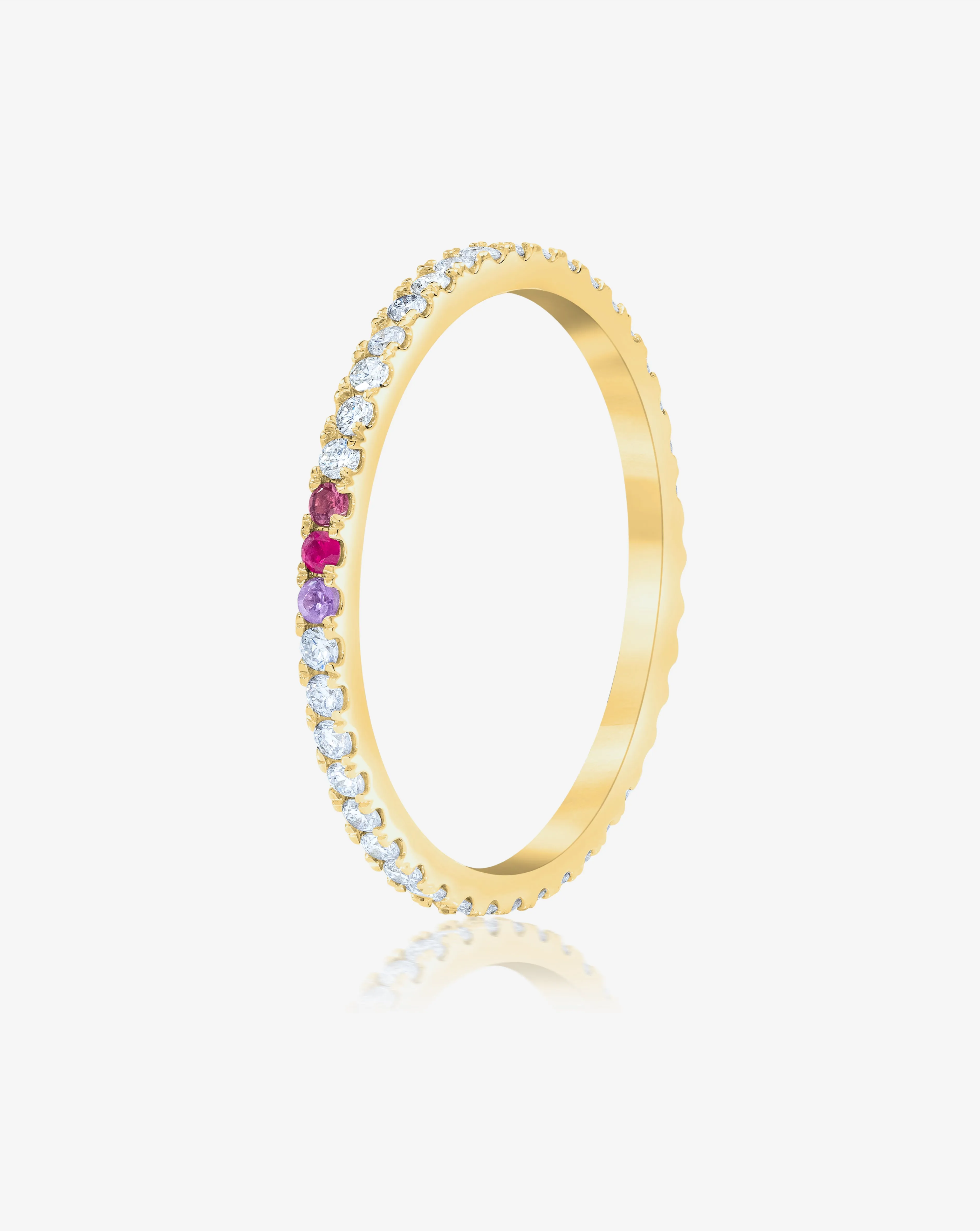 1.3 mm Personalized Perfect Pavé Diamond Ring
