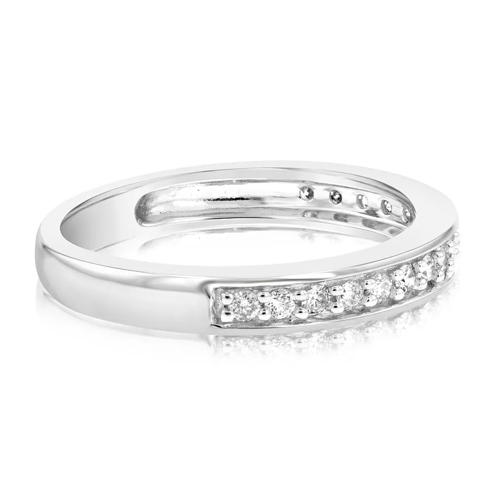 1/4 Carat Diamond Eternity Ring in 10ct White Gold
