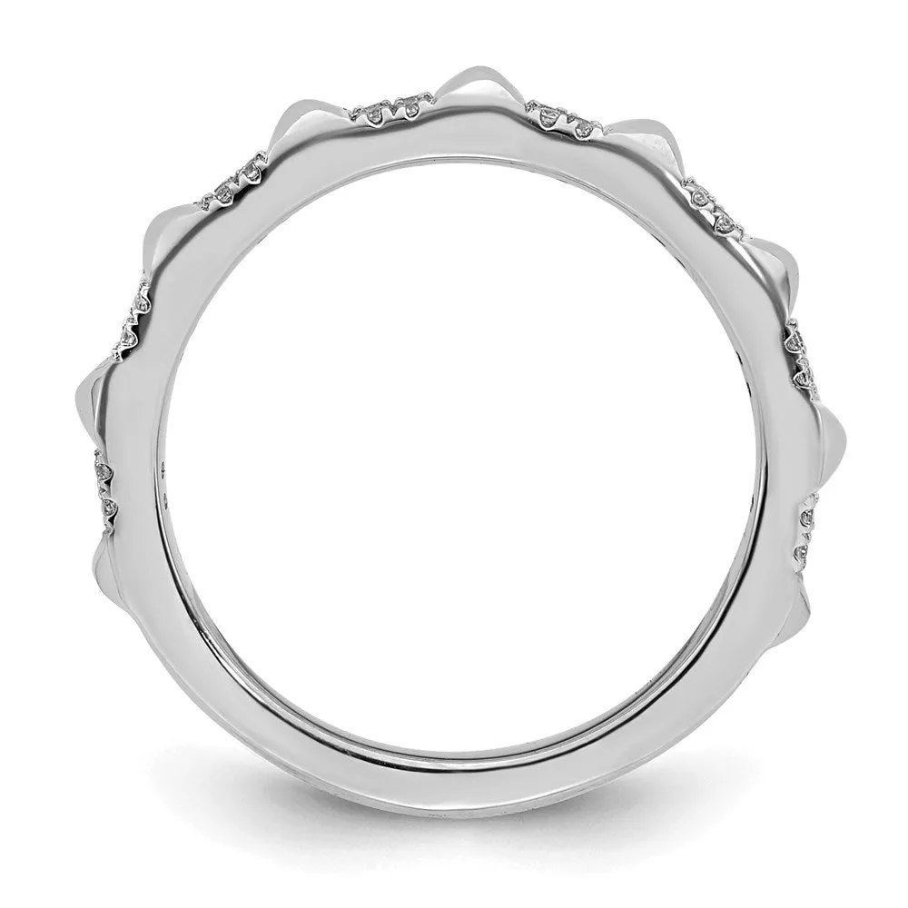 14k White Gold Stackable Expressions Diamond Ring | SK2095