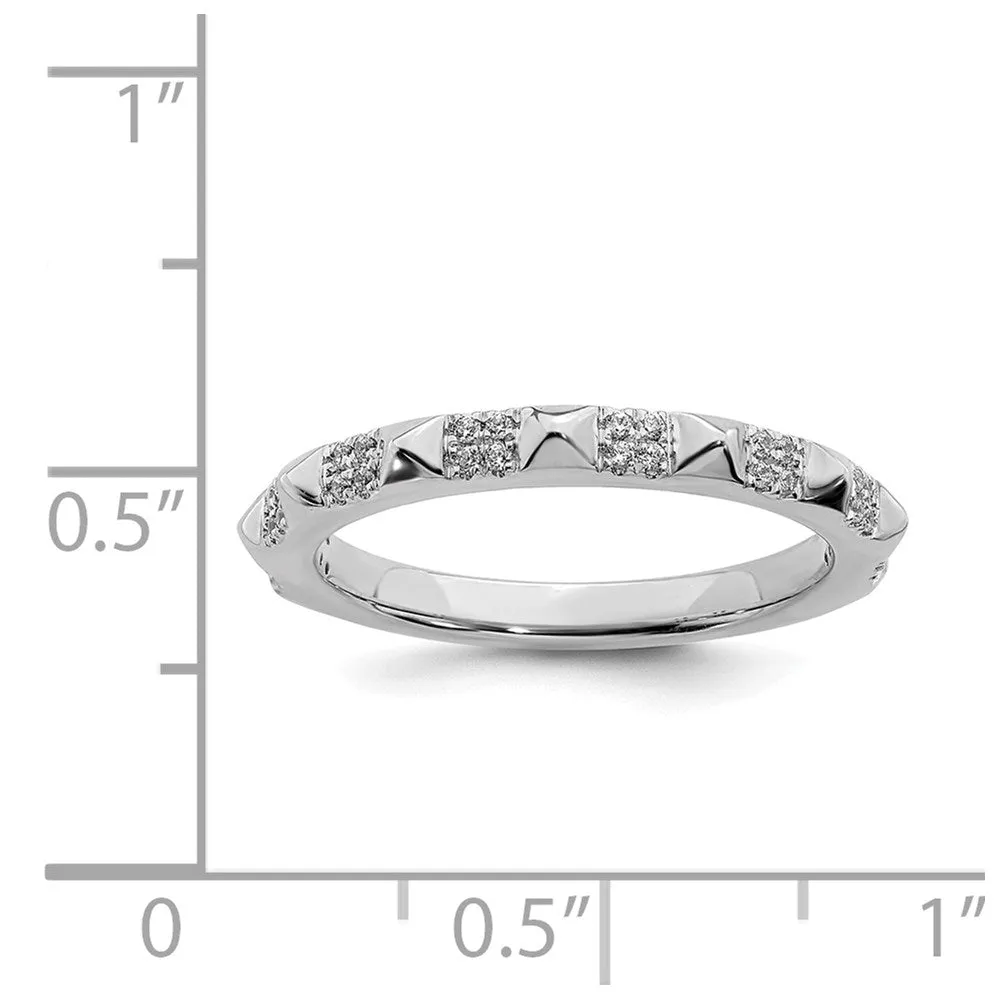 14k White Gold Stackable Expressions Diamond Ring | SK2095