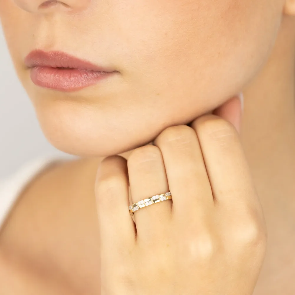1/5 Carat Diamond Dress Ring in Gold Plated Sterling Silver