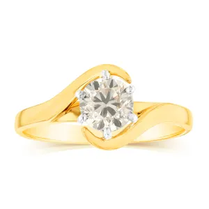 18ct Yellow Gold 1 Carat Australian Diamond Solitaire Ring