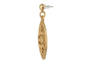 1928 Jewelry Art Deco Inspired Filigree Post Drop Earrings