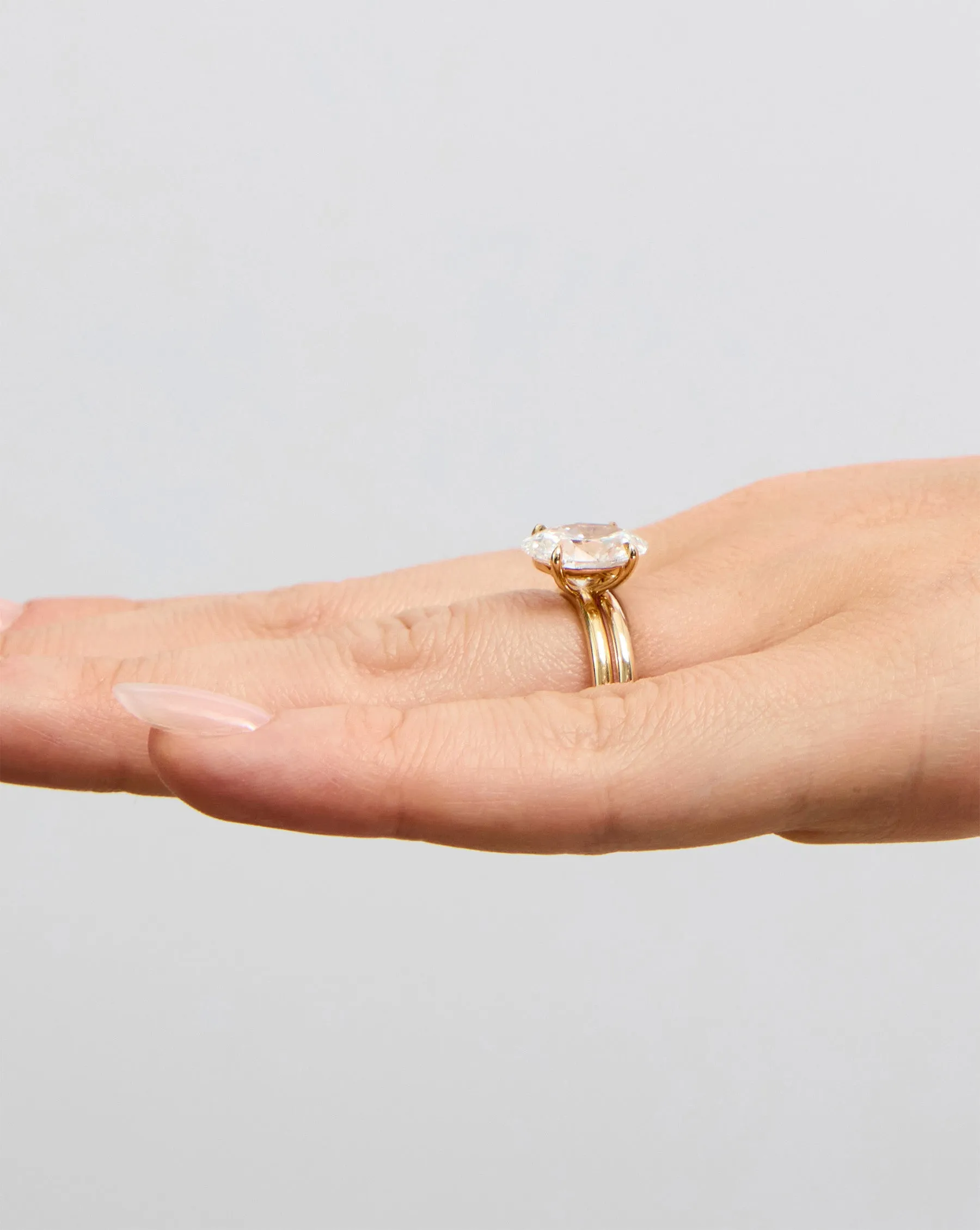 2 mm Cloud Band with Birthstone