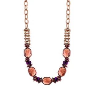 2028 Jewelry Amethyst Purple Color Faceted Necklace 16"   3" Extender