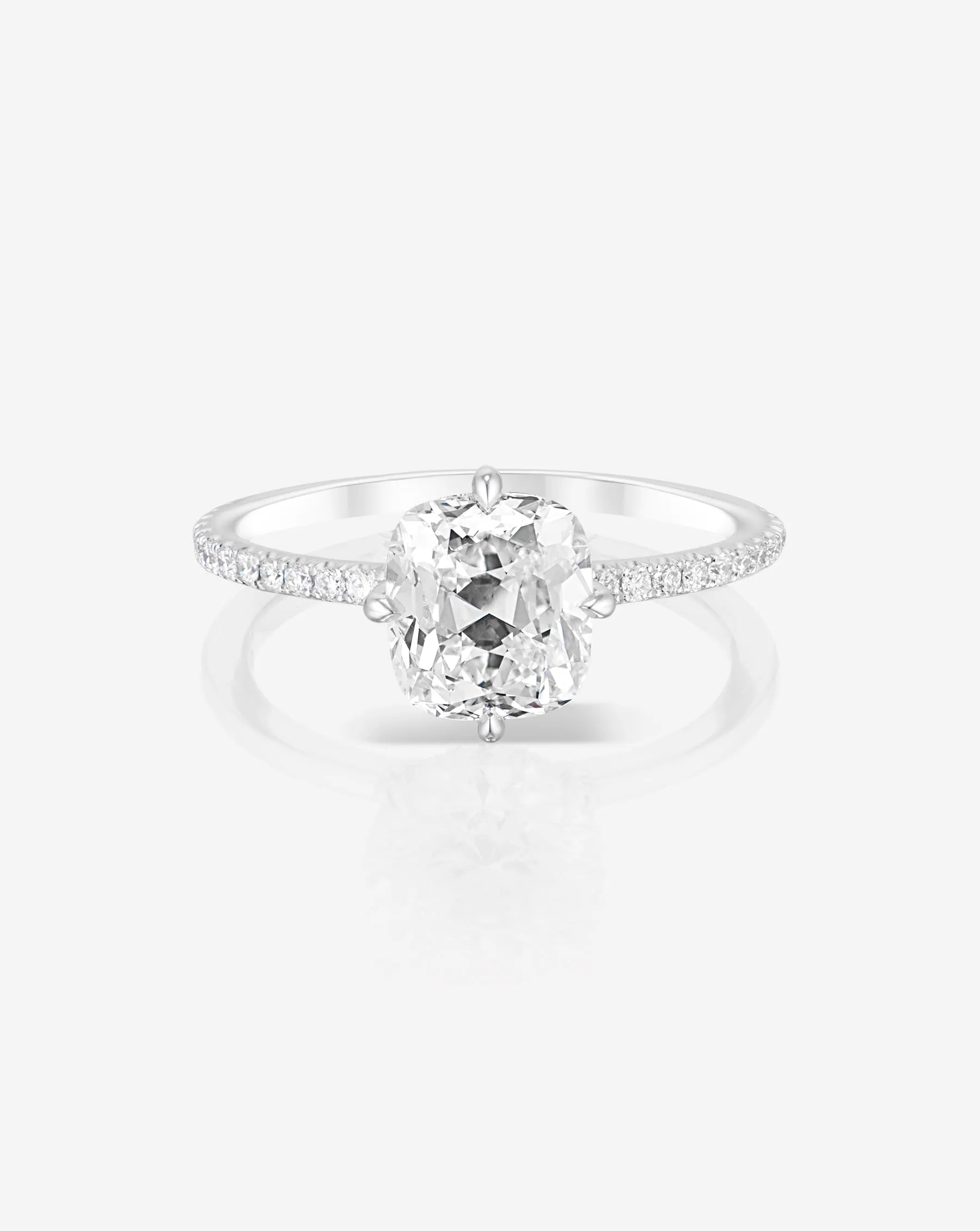 2.08 Old Mine Whisper Thin® Pavé Hidden Halo
