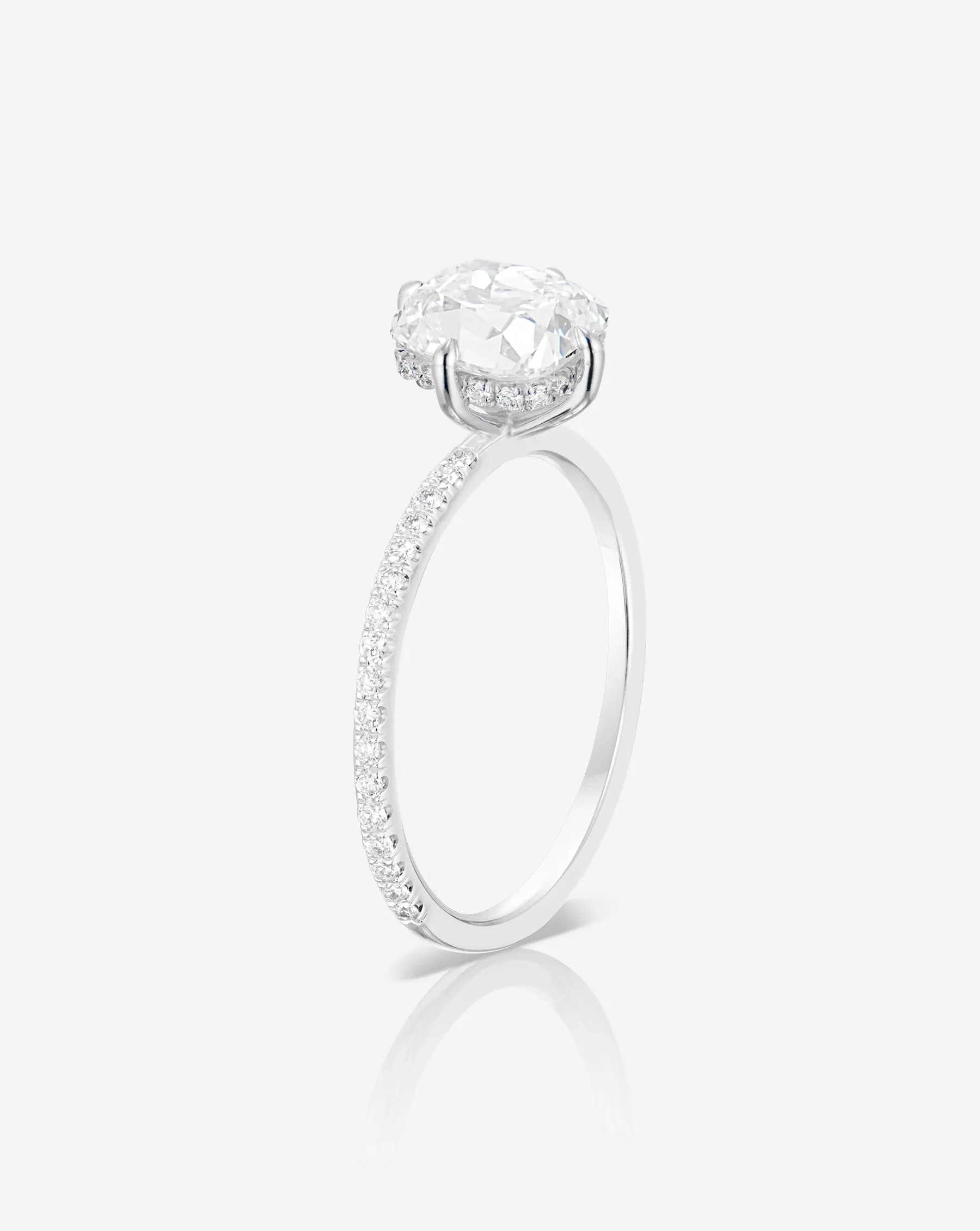 2.08 Old Mine Whisper Thin® Pavé Hidden Halo
