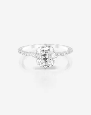 2.08 Old Mine Whisper Thin® Pavé Hidden Halo