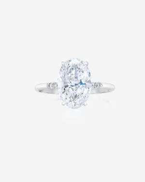 2.32 Lab Grown Oval Whisper Thin® Trio Hidden Halo