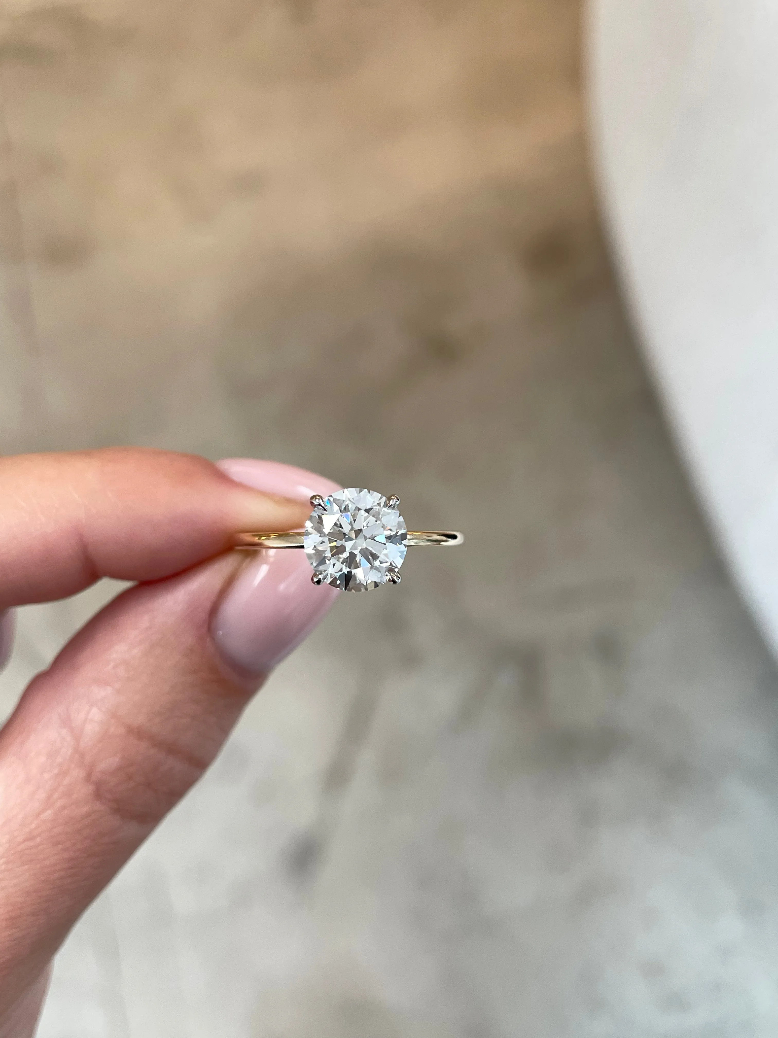 2.55 Lab Grown Round Brilliant Whisper Thin® Hidden Halo