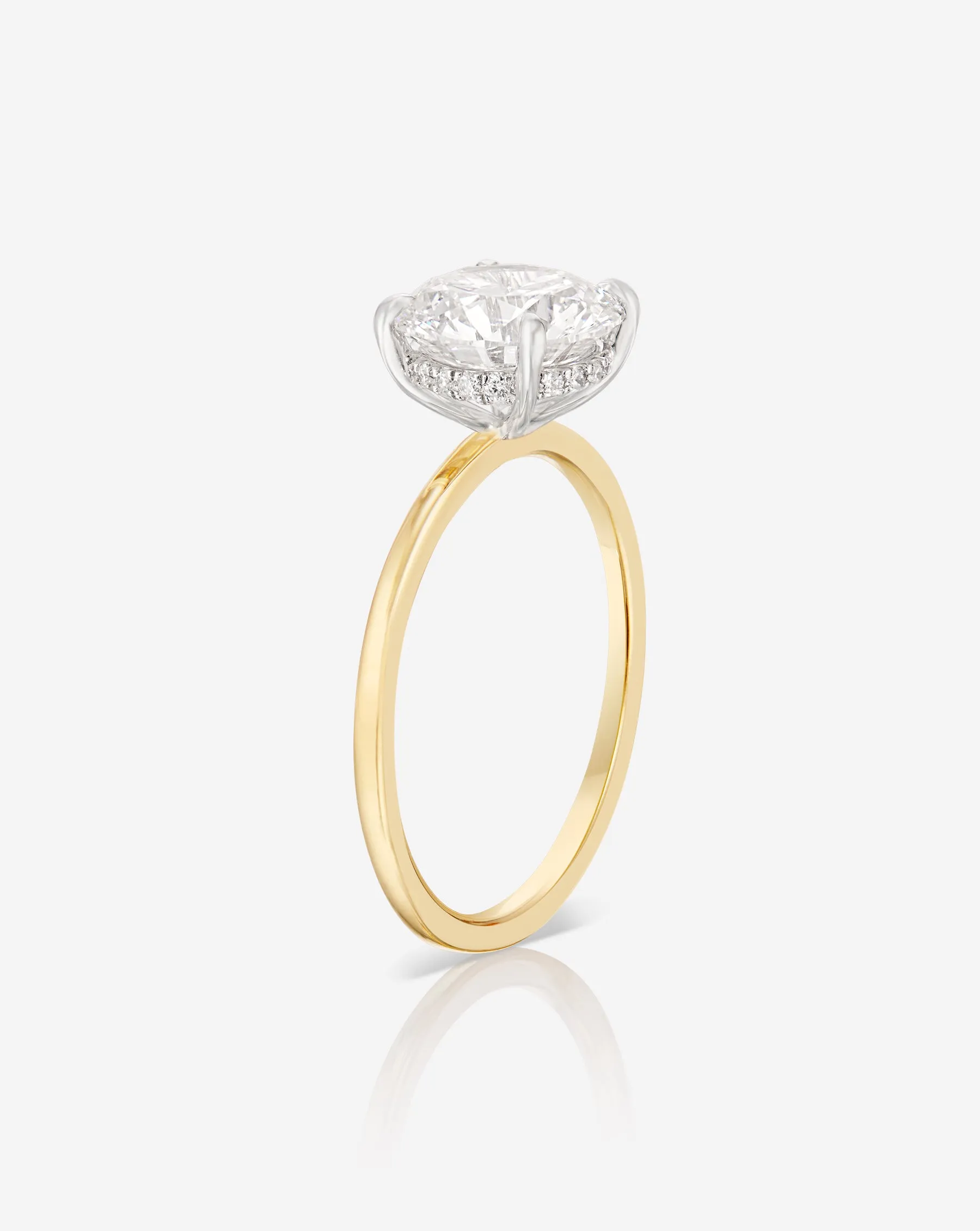 2.55 Lab Grown Round Brilliant Whisper Thin® Hidden Halo