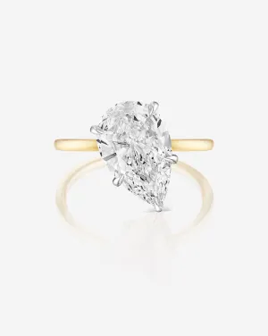 3.01 Lab Grown Pear Slanted Whisper Thin® Hidden Halo