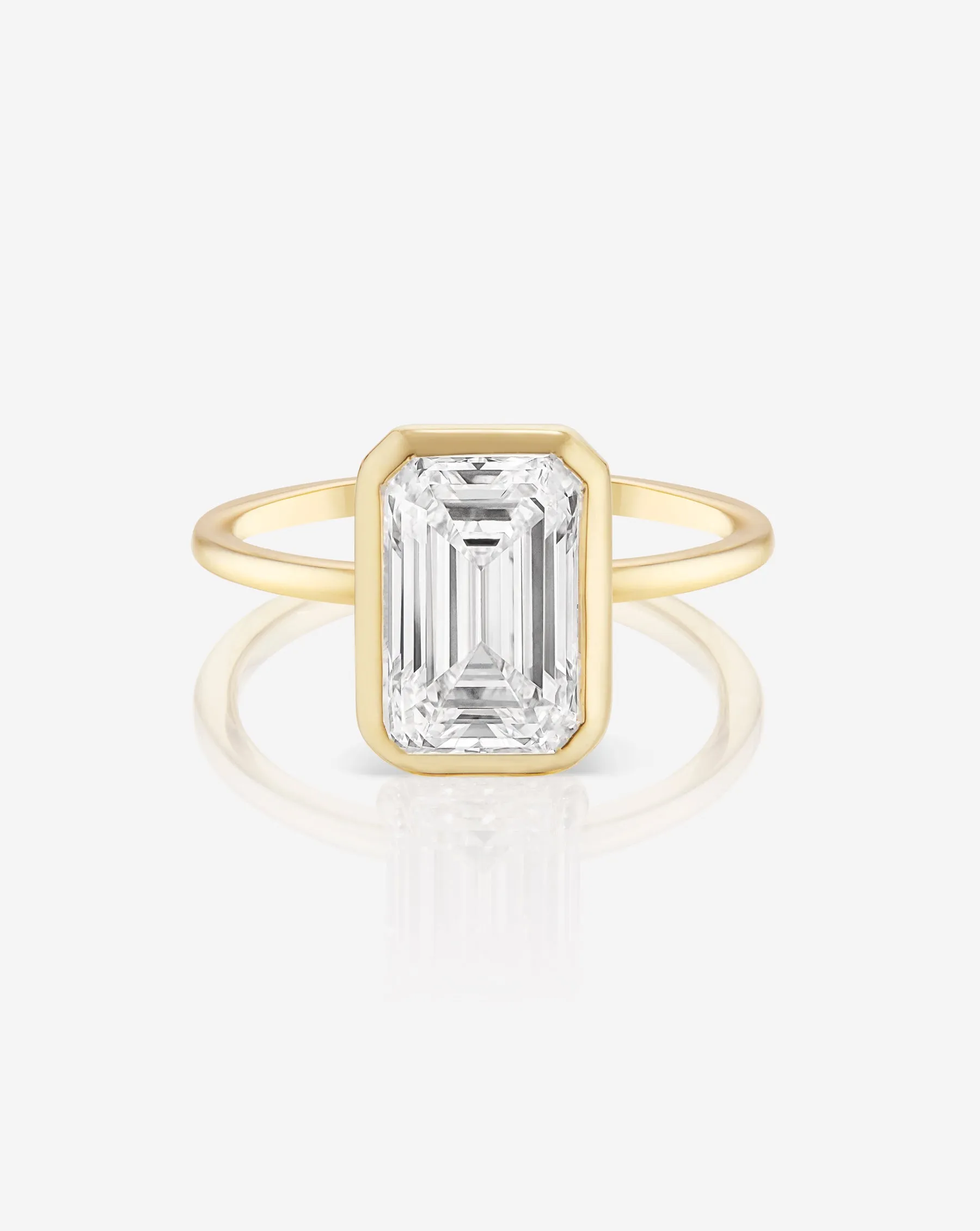 3.02 Lab Grown Emerald Whisper Thin® Bezel
