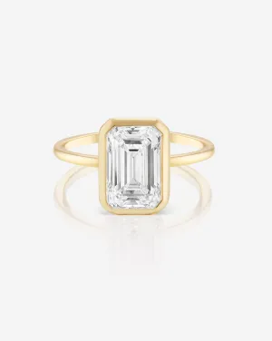 3.02 Lab Grown Emerald Whisper Thin® Bezel