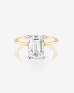 3.09 Lab Grown Emerald Whisper Thin® Hidden Halo