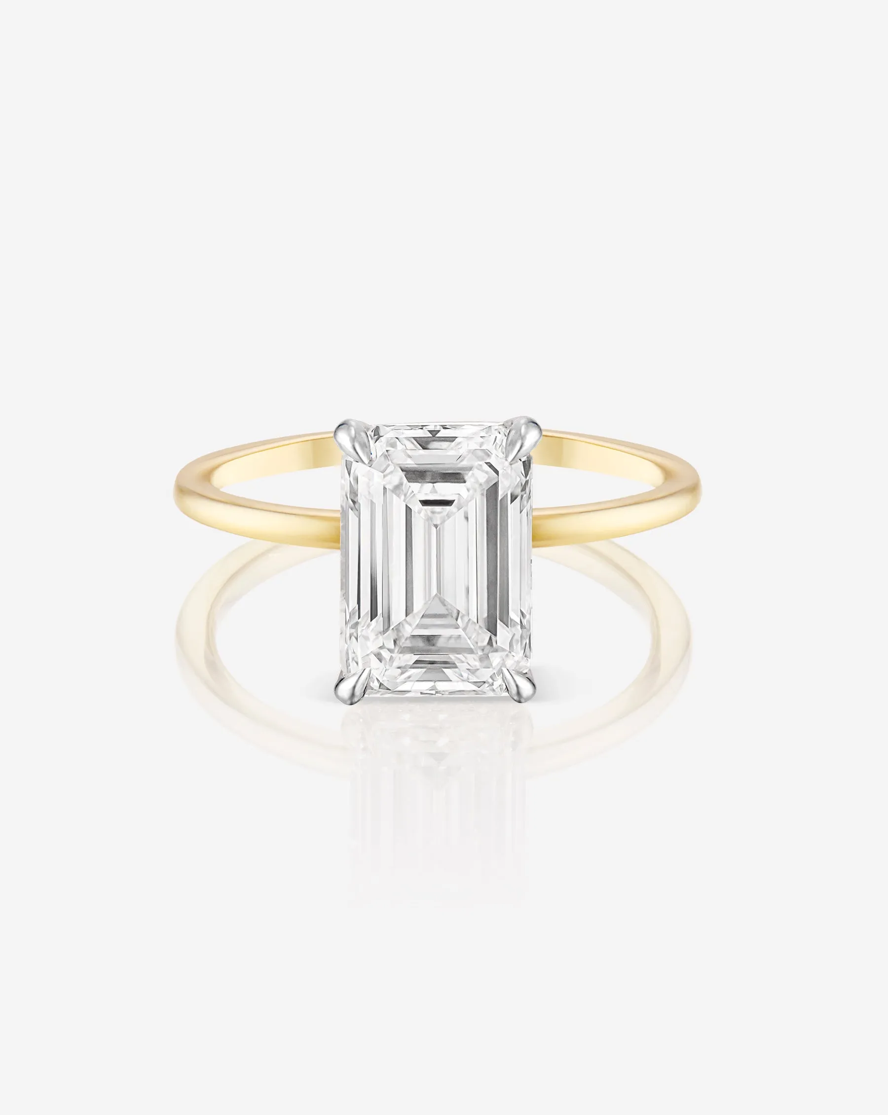 3.09 Lab Grown Emerald Whisper Thin® Hidden Halo