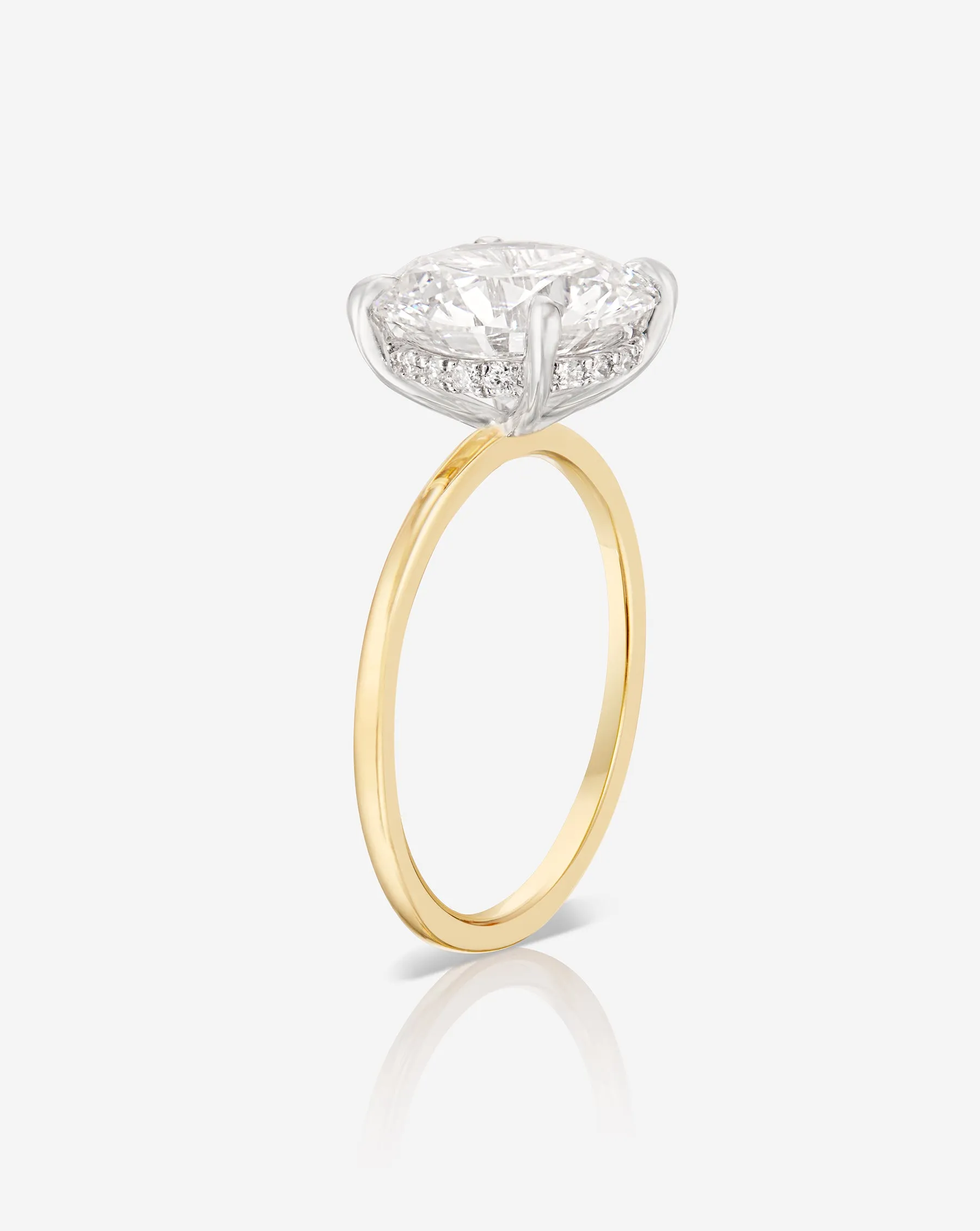3.31 Lab Grown Round Brilliant Whisper Thin® Hidden Halo