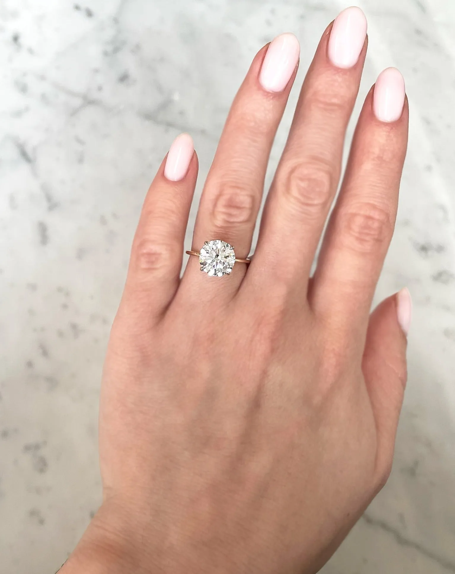 3.31 Lab Grown Round Brilliant Whisper Thin® Hidden Halo