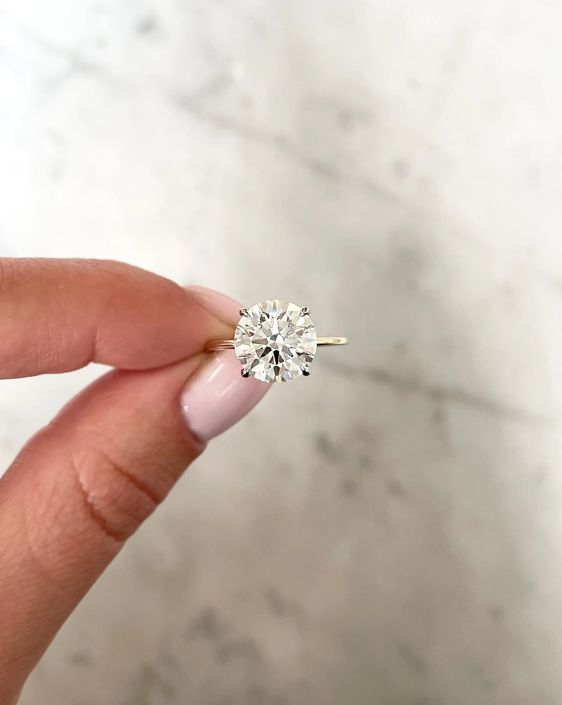3.31 Lab Grown Round Brilliant Whisper Thin® Hidden Halo