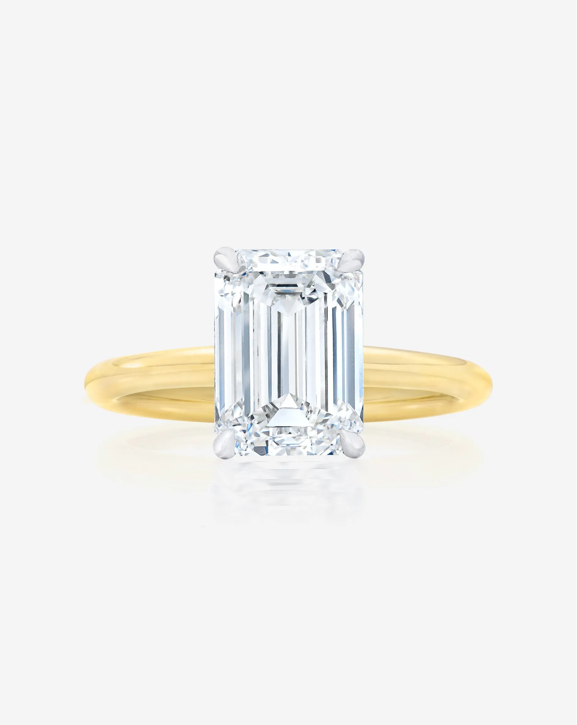 3.42 Lab Grown Emerald Cloud Solitaire Hidden Halo