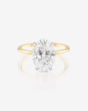 3.42 Lab Grown Oval Whisper Thin® Hidden Halo