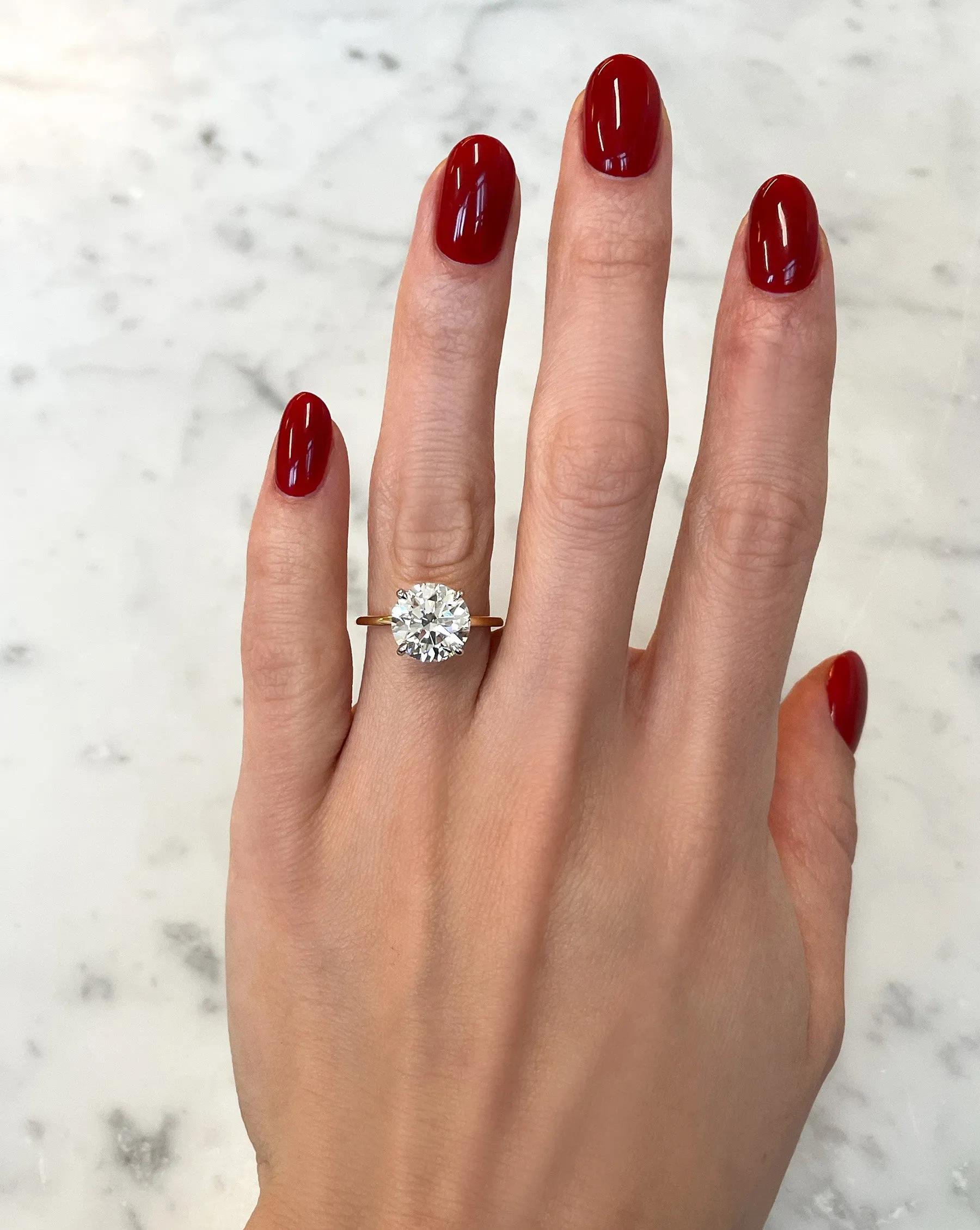 3.58 Lab Grown Round Brilliant Whisper Thin® Hidden Halo