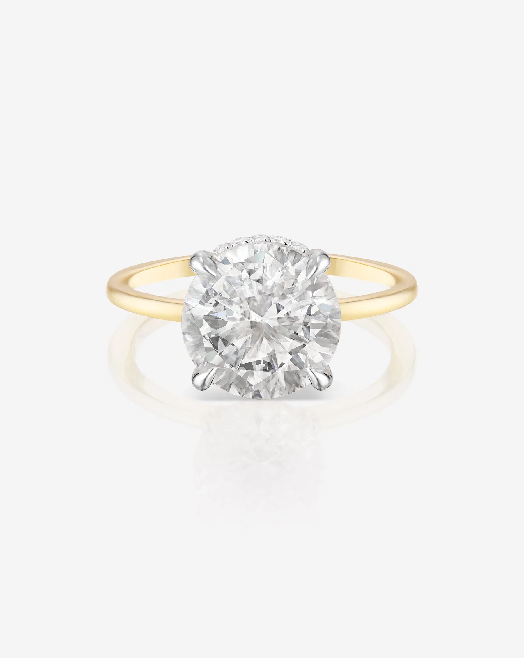 3.58 Lab Grown Round Brilliant Whisper Thin® Hidden Halo