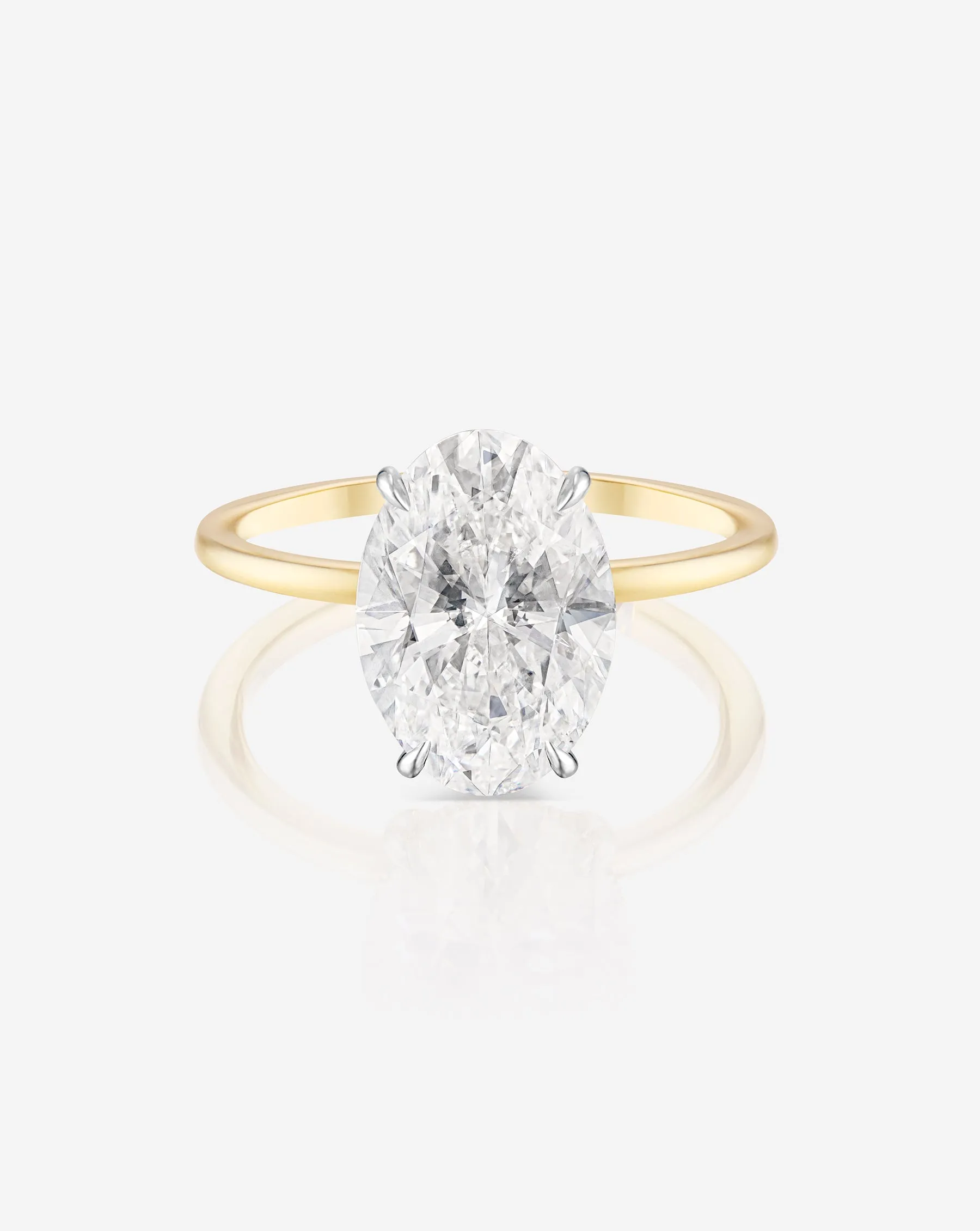 3.67 Lab Grown Oval Whisper Thin® Hidden Halo