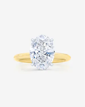 3.81 Lab Grown Oval Cloud Solitaire