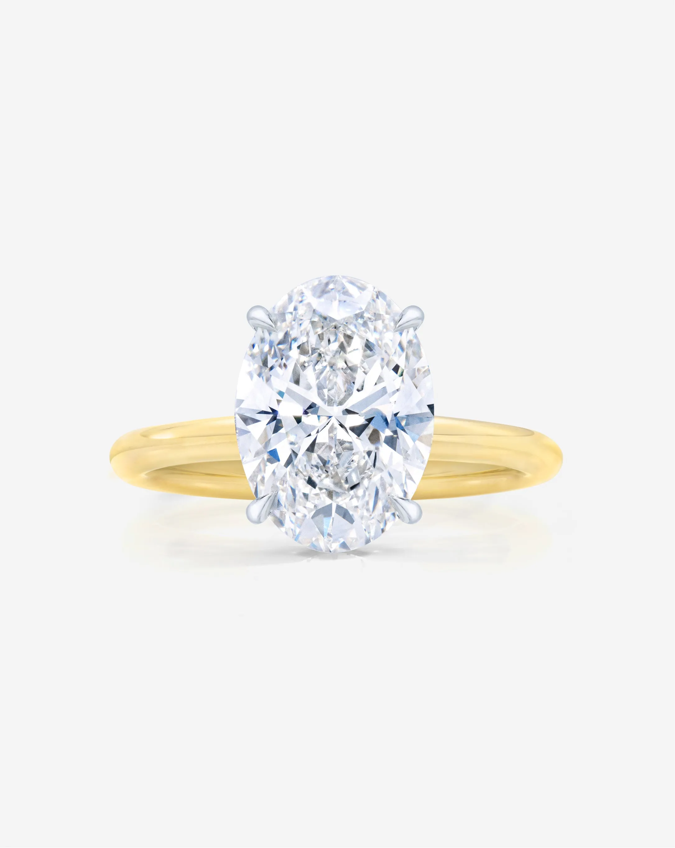 3.81 Lab Grown Oval Cloud Solitaire