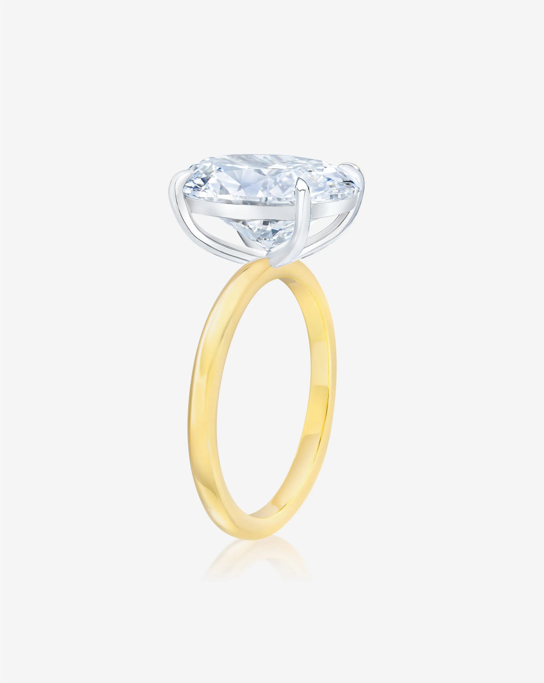 3.81 Lab Grown Oval Cloud Solitaire
