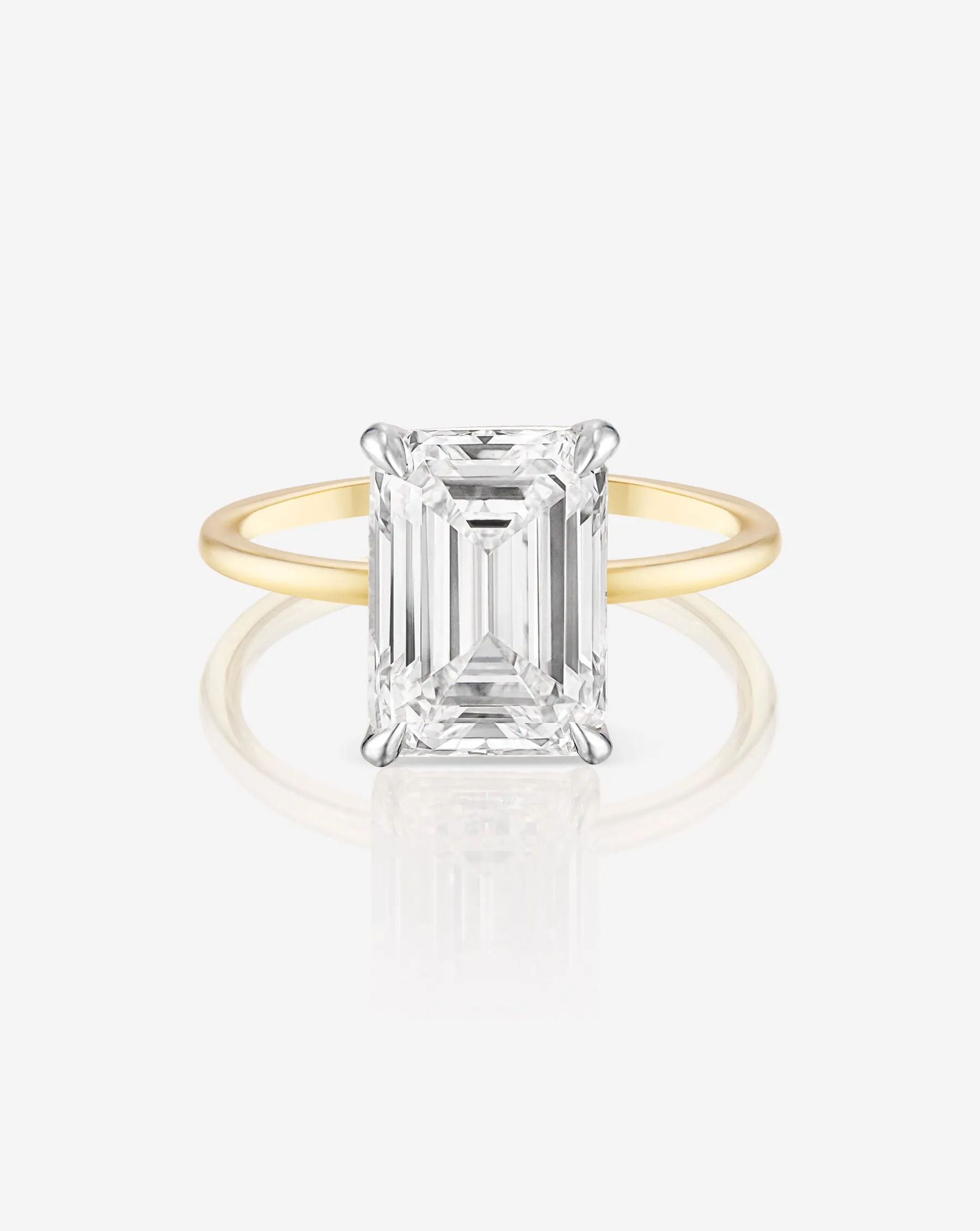 4.02 Lab Grown Emerald Whisper Thin® Hidden Halo