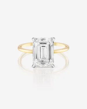 4.02 Lab Grown Emerald Whisper Thin® Hidden Halo