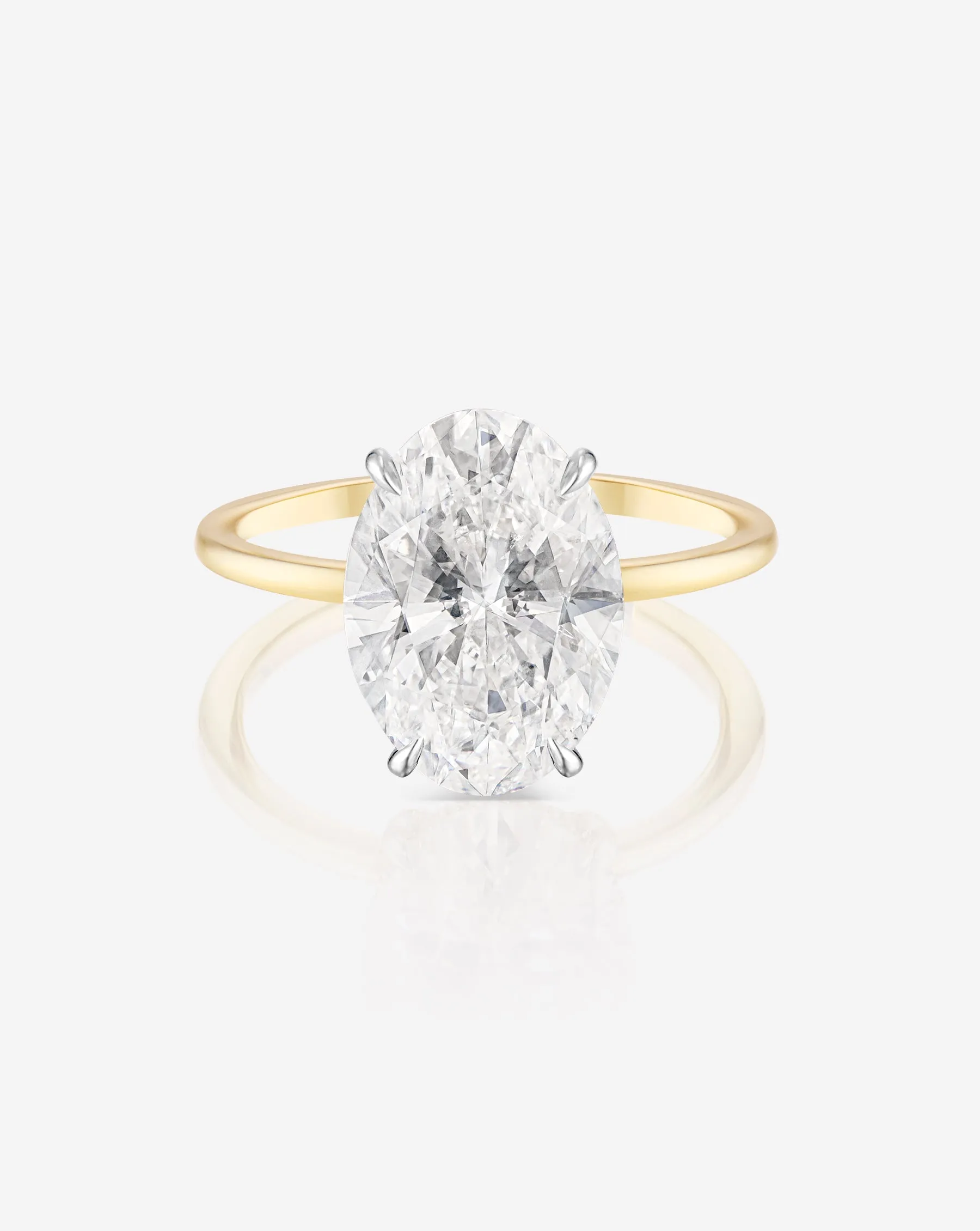 4.02 Lab Grown Oval Whisper Thin® Hidden Halo