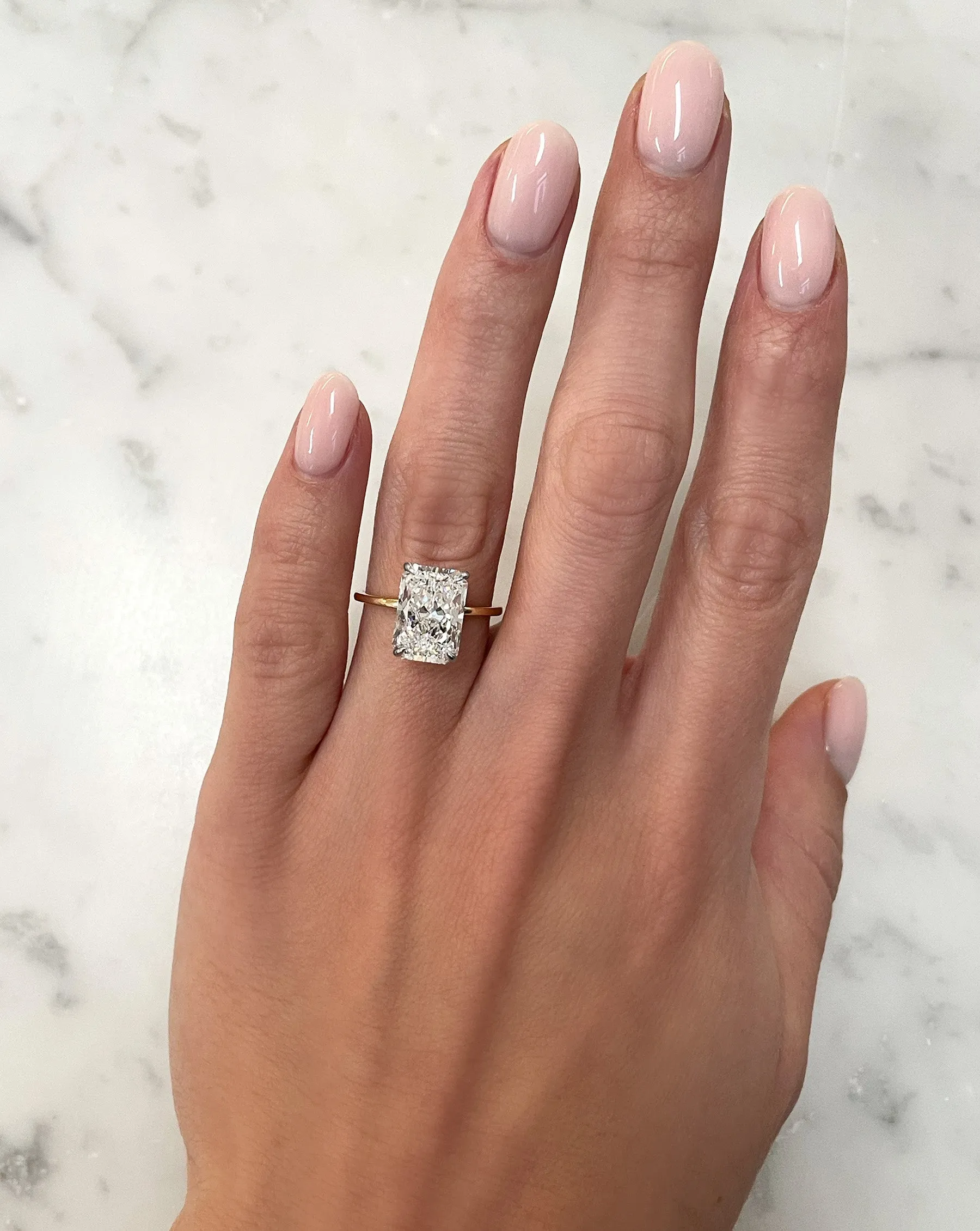 4.03 Lab Grown Radiant Whisper Thin® Hidden Halo