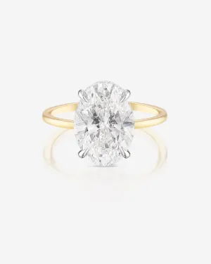 4.10 Lab Grown Oval Whisper Thin® Hidden Halo
