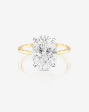 7.70 Lab Grown Oval Whisper Thin® Hidden Halo