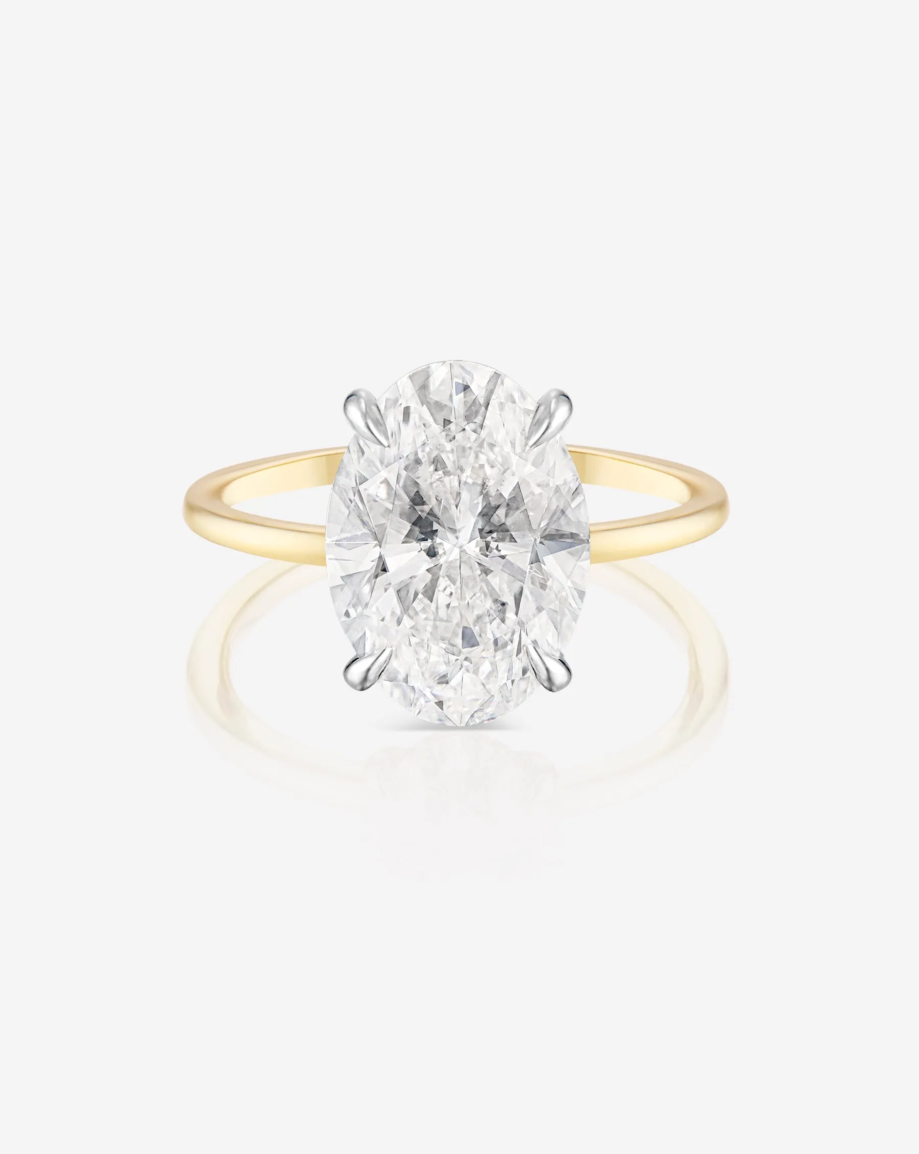 7.70 Lab Grown Oval Whisper Thin® Hidden Halo