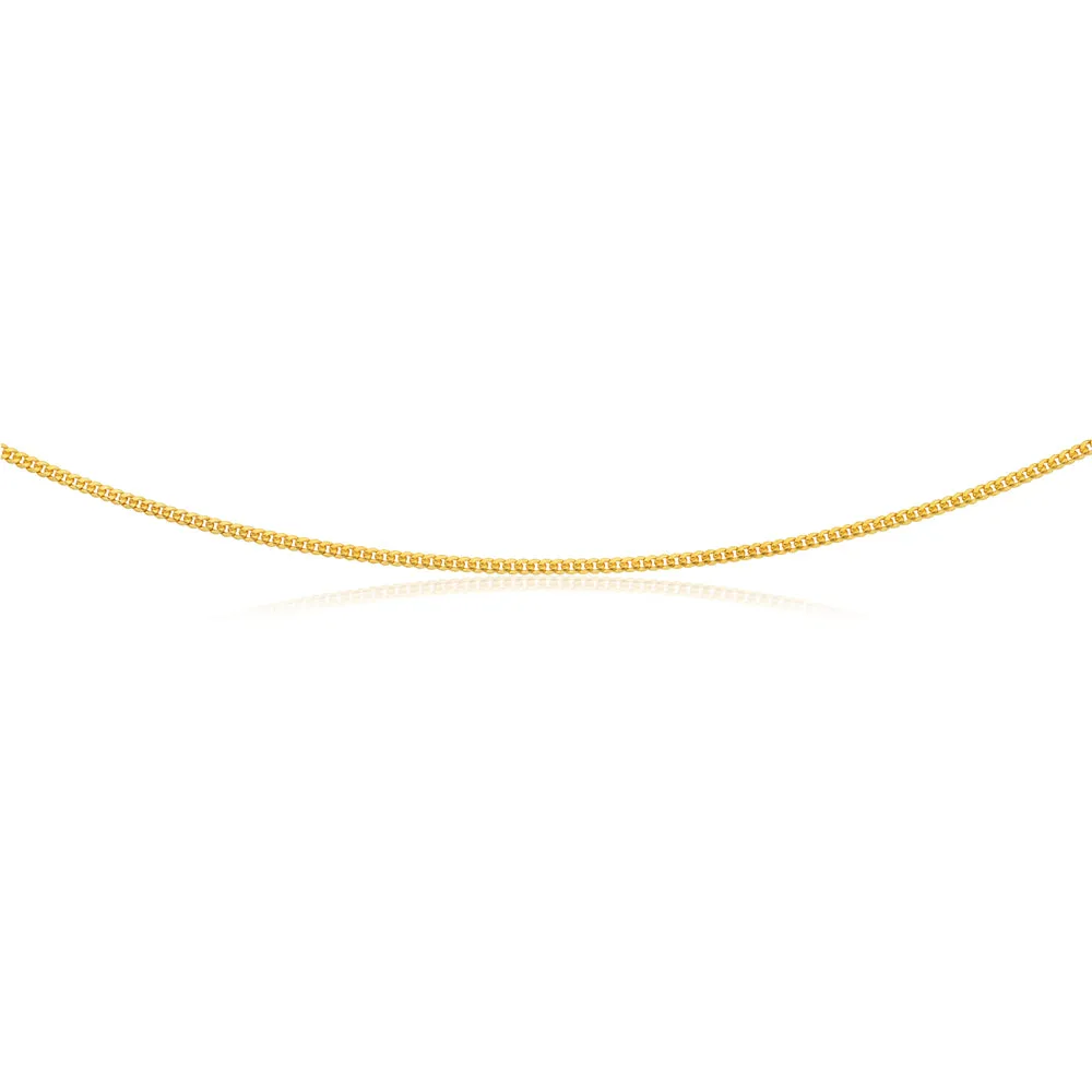 9ct Gold Filled Curb 40cm Chain 60 Gauge