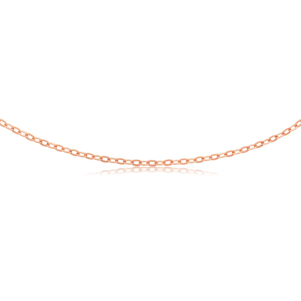 9ct Rose Gold Silverfilled 45cm Chain