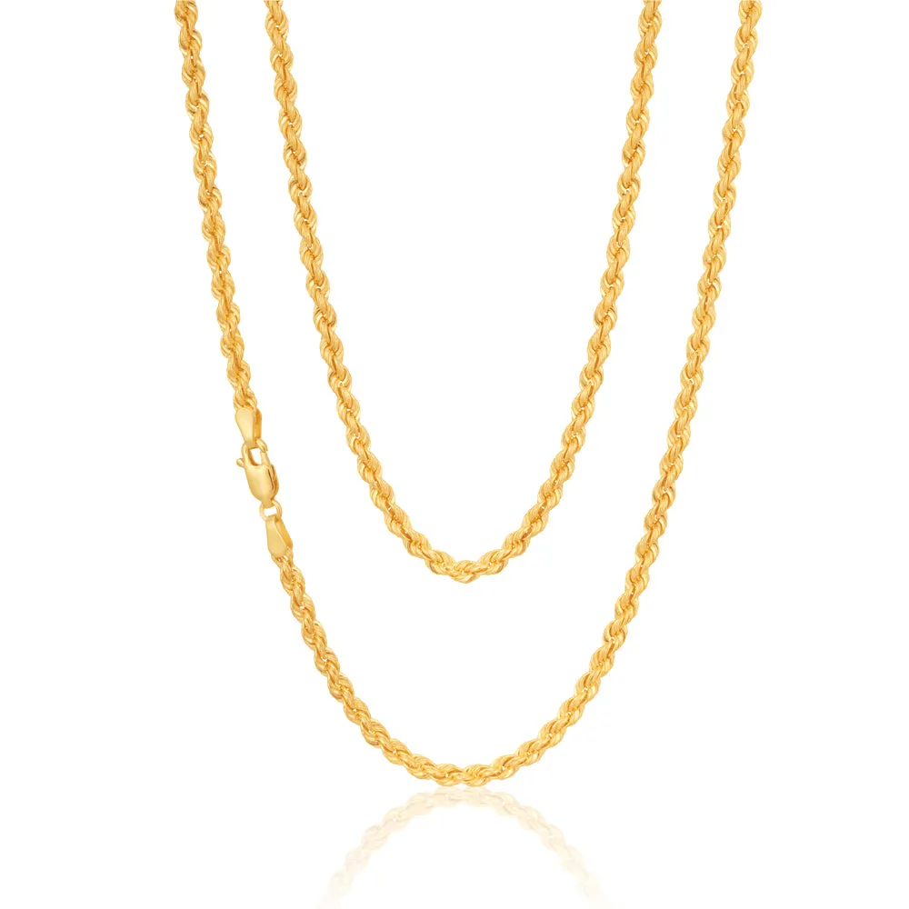 9ct Silverfilled Rope Chain 50cm 9ss