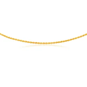 9ct Silverfilled Rope Chain 50cm 9ss