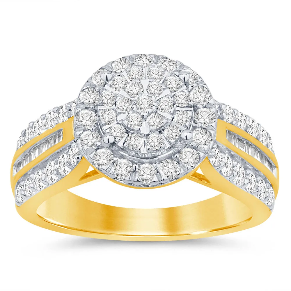 9ct Yellow Gold 1 Carat Diamond Ring