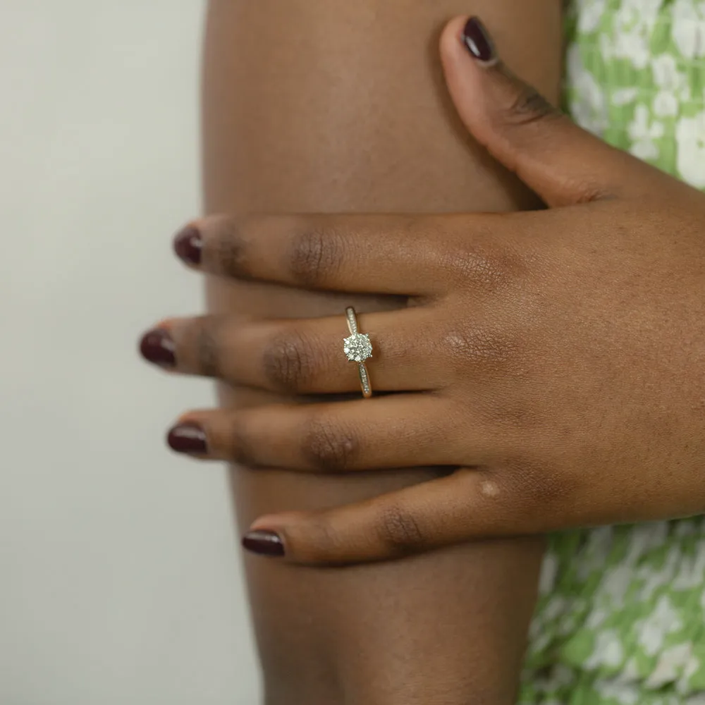 9ct Yellow Gold 1/3 Carat Diamond Ring