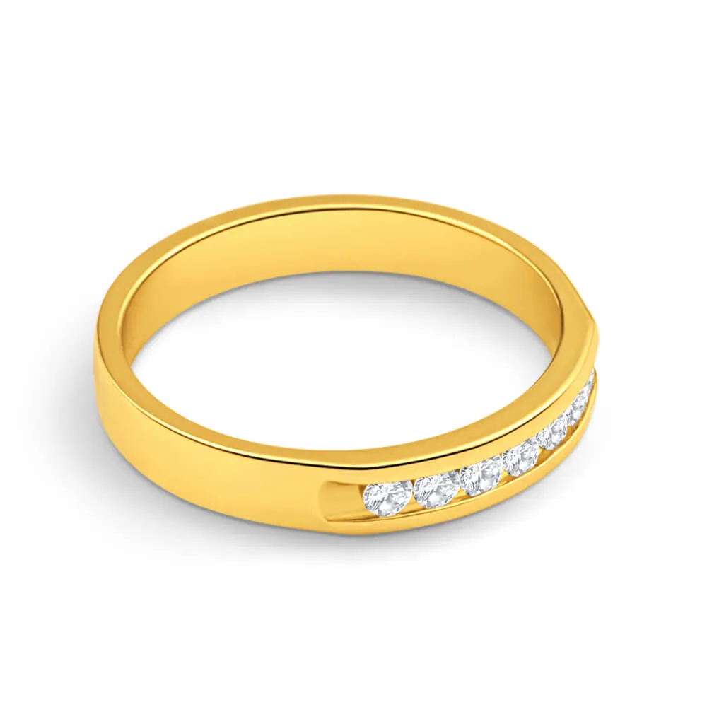 9ct Yellow Gold 1/4 Carat Diamond Ring