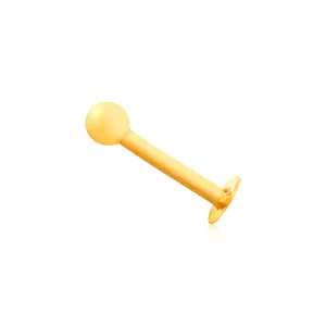 9ct Yellow Gold 3mm Ball Labret Stud